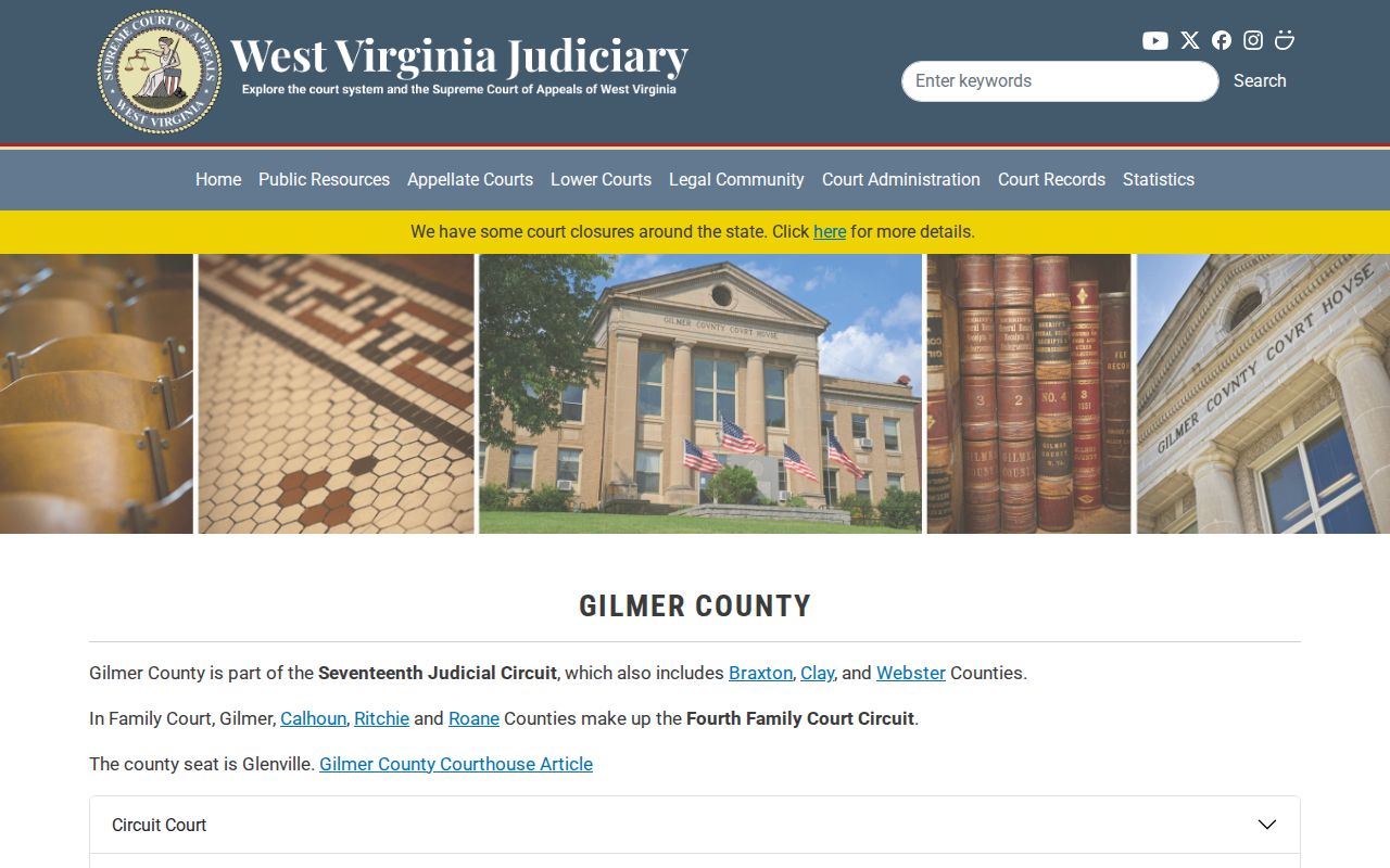Gilmer County criminal history court and probation directory